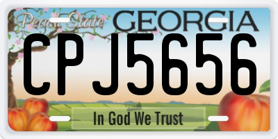 GA license plate CPJ5656