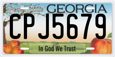 GA license plate CPJ5679