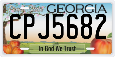 GA license plate CPJ5682
