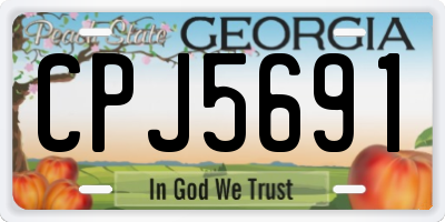 GA license plate CPJ5691