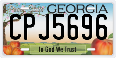 GA license plate CPJ5696