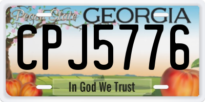 GA license plate CPJ5776