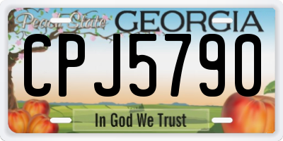 GA license plate CPJ5790