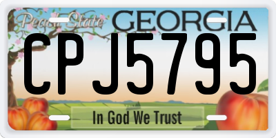 GA license plate CPJ5795