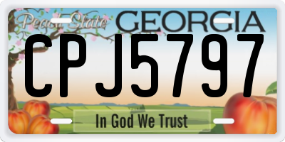 GA license plate CPJ5797