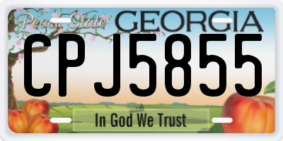 GA license plate CPJ5855