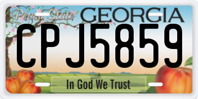 GA license plate CPJ5859