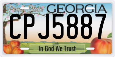 GA license plate CPJ5887
