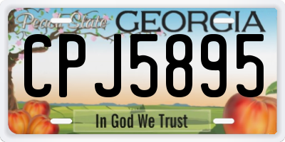 GA license plate CPJ5895