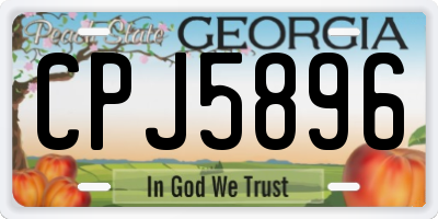 GA license plate CPJ5896
