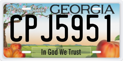 GA license plate CPJ5951