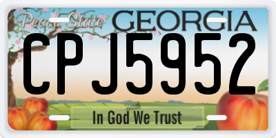 GA license plate CPJ5952