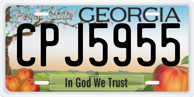 GA license plate CPJ5955