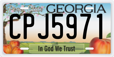 GA license plate CPJ5971