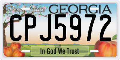 GA license plate CPJ5972