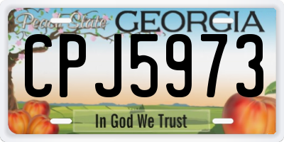 GA license plate CPJ5973