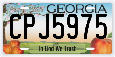 GA license plate CPJ5975