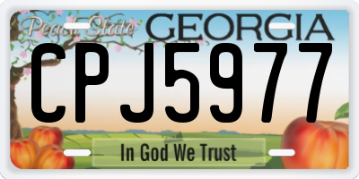 GA license plate CPJ5977