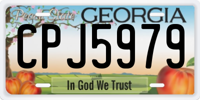 GA license plate CPJ5979