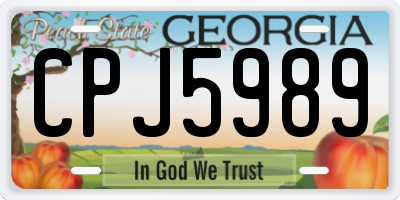 GA license plate CPJ5989