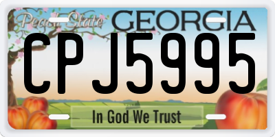 GA license plate CPJ5995