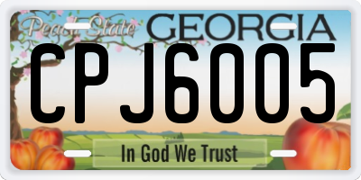 GA license plate CPJ6005