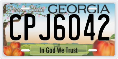 GA license plate CPJ6042