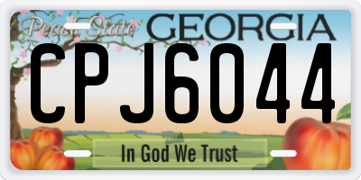 GA license plate CPJ6044