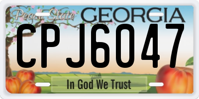 GA license plate CPJ6047