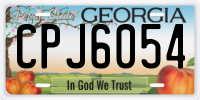 GA license plate CPJ6054