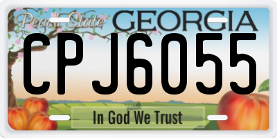 GA license plate CPJ6055