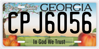 GA license plate CPJ6056