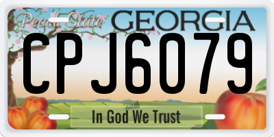 GA license plate CPJ6079