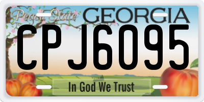 GA license plate CPJ6095