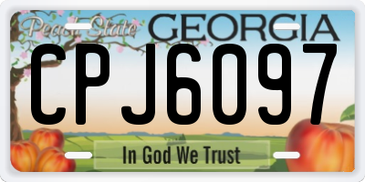 GA license plate CPJ6097