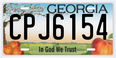 GA license plate CPJ6154