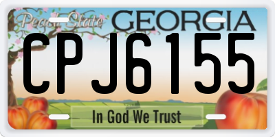 GA license plate CPJ6155