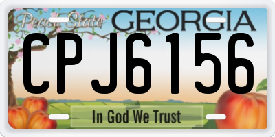 GA license plate CPJ6156