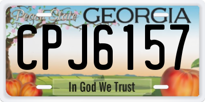 GA license plate CPJ6157