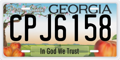 GA license plate CPJ6158