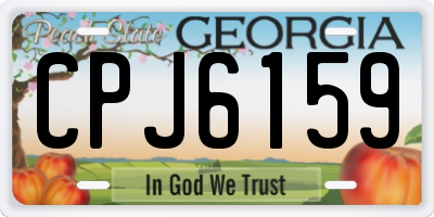 GA license plate CPJ6159