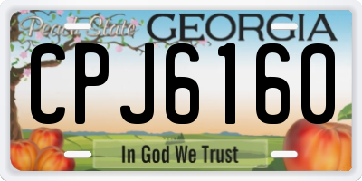 GA license plate CPJ6160