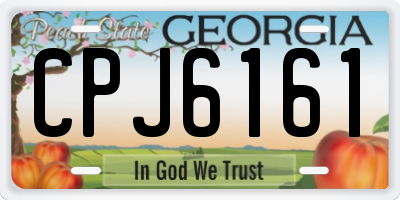 GA license plate CPJ6161