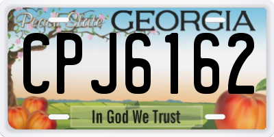 GA license plate CPJ6162