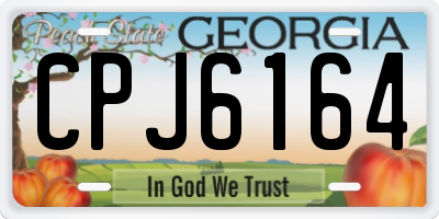 GA license plate CPJ6164