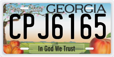 GA license plate CPJ6165