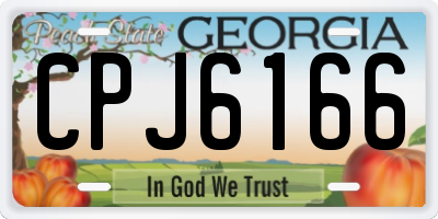 GA license plate CPJ6166