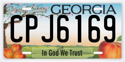 GA license plate CPJ6169