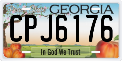 GA license plate CPJ6176