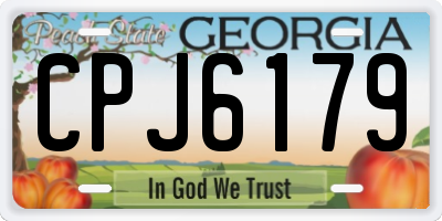 GA license plate CPJ6179